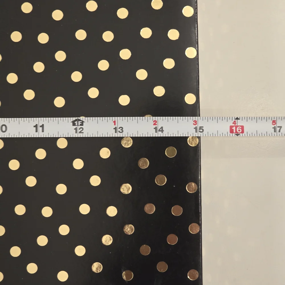 Set of Five XL Giftboxes Black and Gold Polka Dot Size: 15